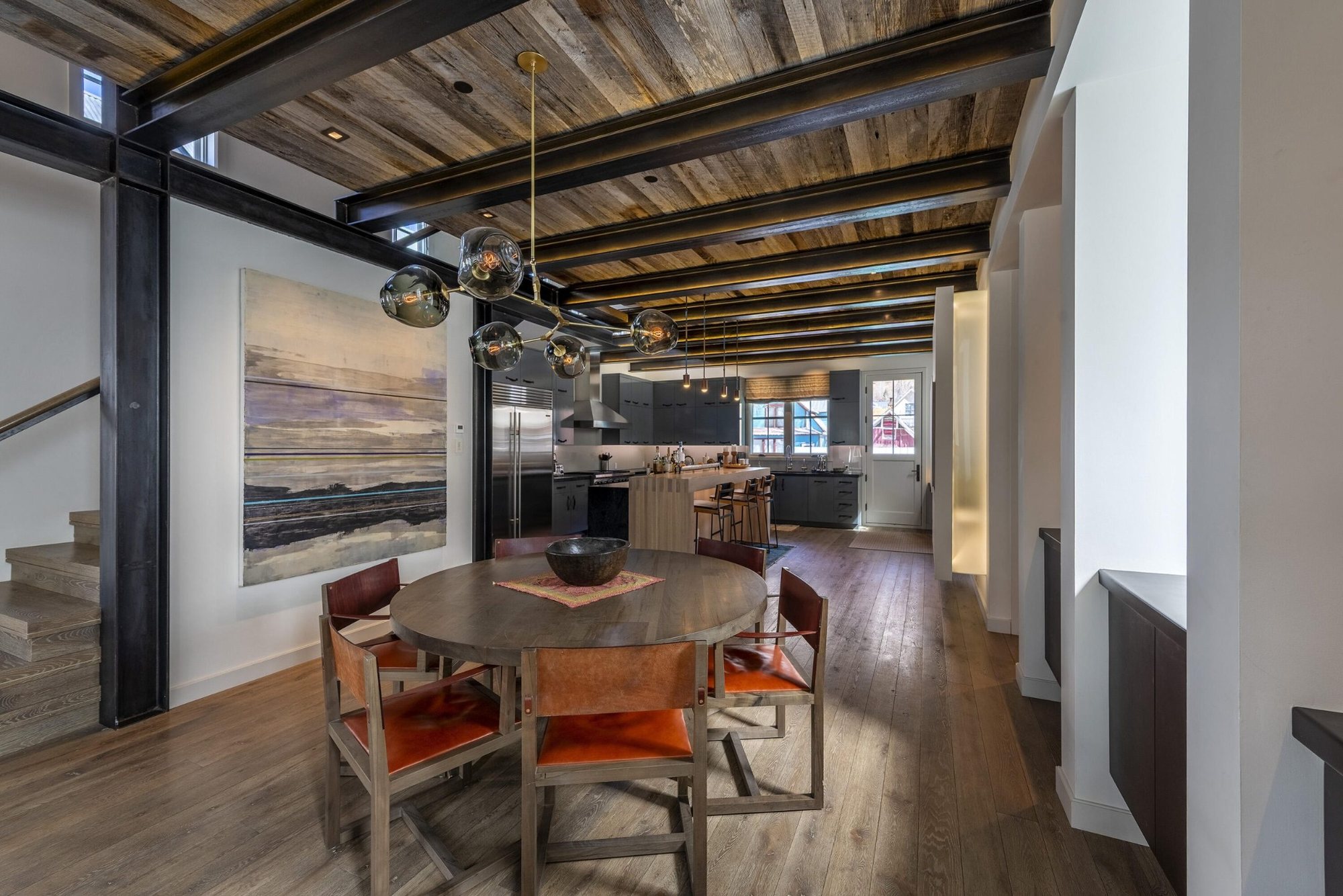 Dining area and kitchen